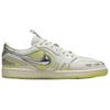 New Jordan Air Jordan 1 Abrasion Resistant Breathable Low Top Vintage Basketball Shoes Women's White Green HQ2186-130
