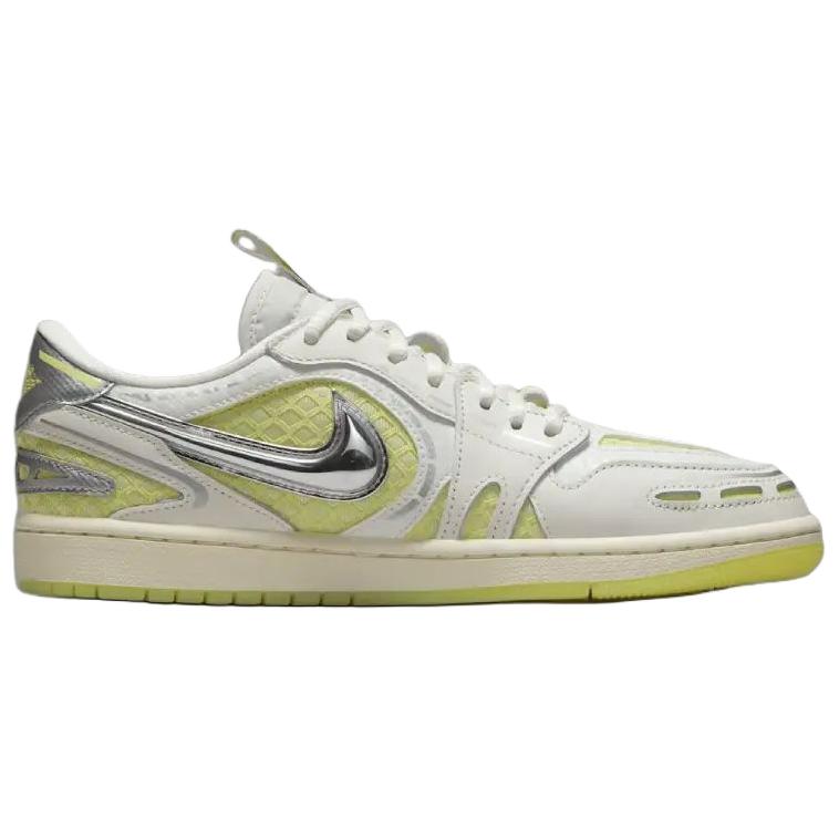 New Jordan Air Jordan 1 Abrasion Resistant Breathable Low Top Vintage Basketball Shoes Women's White Green HQ2186-130