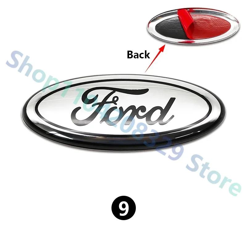 

Car Sticker Ford 1PC 14.5CM Car Front Hood Emblem Badge Sticker logo For Ford Mondeo Explorer edge Focus fiesta Kuga Transit Eco 14.5x5.8cm