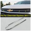 Chrome Auto Styling Front Face Grille Grill Decoration Stripes Cover Trim Accessories For Chevrolet Equinox 2017 - / ABS