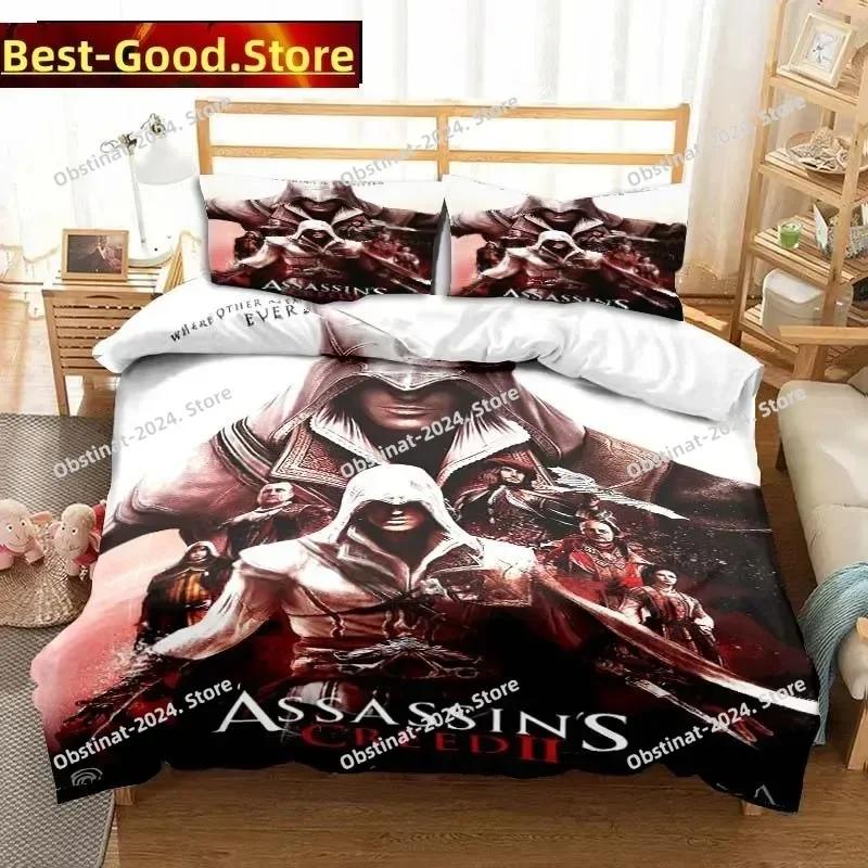 Fashion Game A-Assassins Creed Bedding Set Printed Bed Set With Pillowcase Duvet Cover Soft Single Double Queen Super King Size