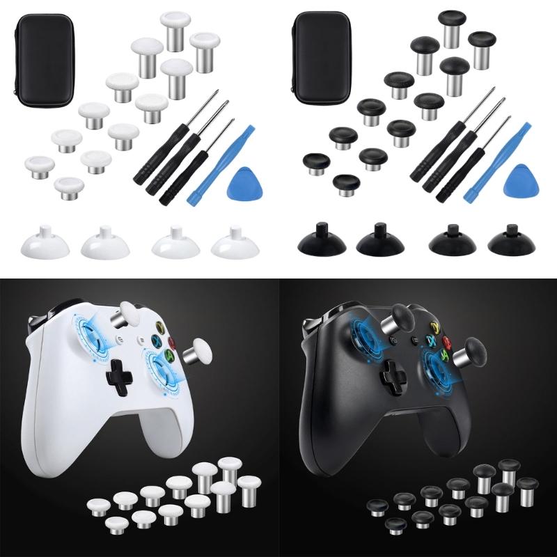 Replacement Thumb Sticks Joystick Analog Thumbstick Grip for Game Controller Thumb Grip with Prying Tool Screwdriver