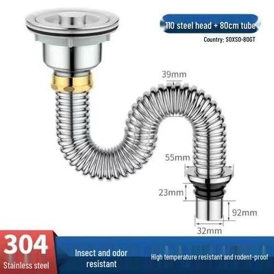 ZISIZ 304 Stainless Steel Sink Drainer Kit