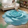 3D Flower Living Room Decoration Carpet Bedroom Bedside Carpet Bathroom Absorbent Mat