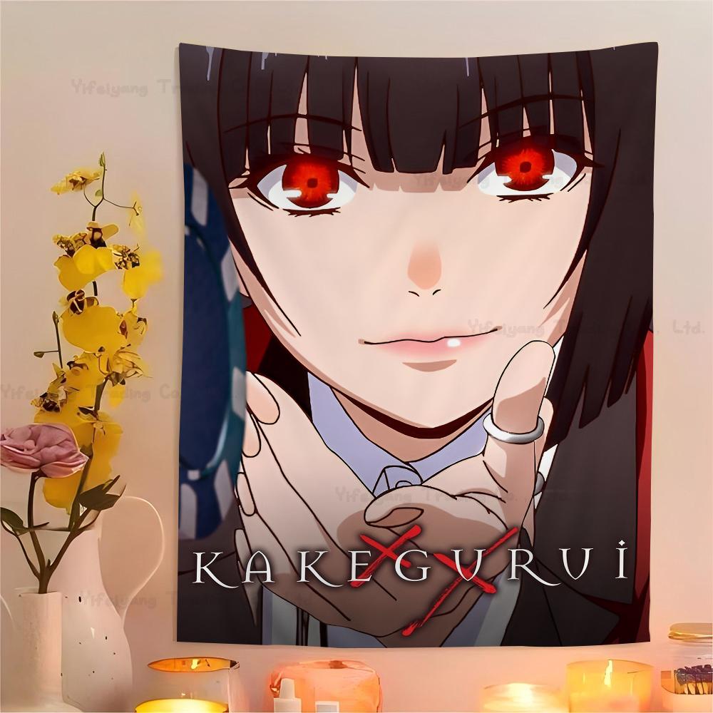 Kakegurui Jabami Yumeko Chart Tapestry Art Science Fiction Room Home Decor Cheap Hippie Wall Hanging