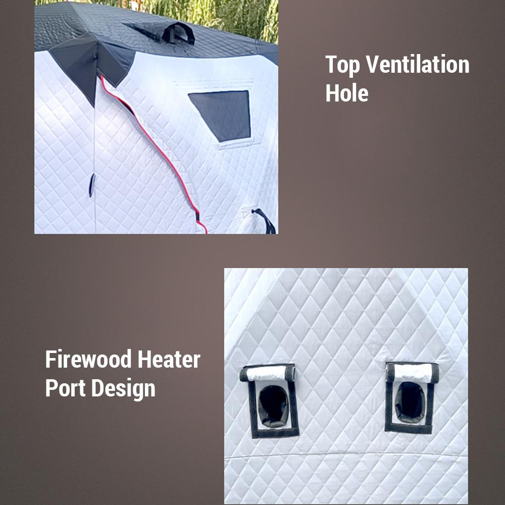 Outdoor-Camping-Eisfischerzelt, isoliert, dick, schnell aufzubauendes Winter-Angelzelt für 5–8 Personen