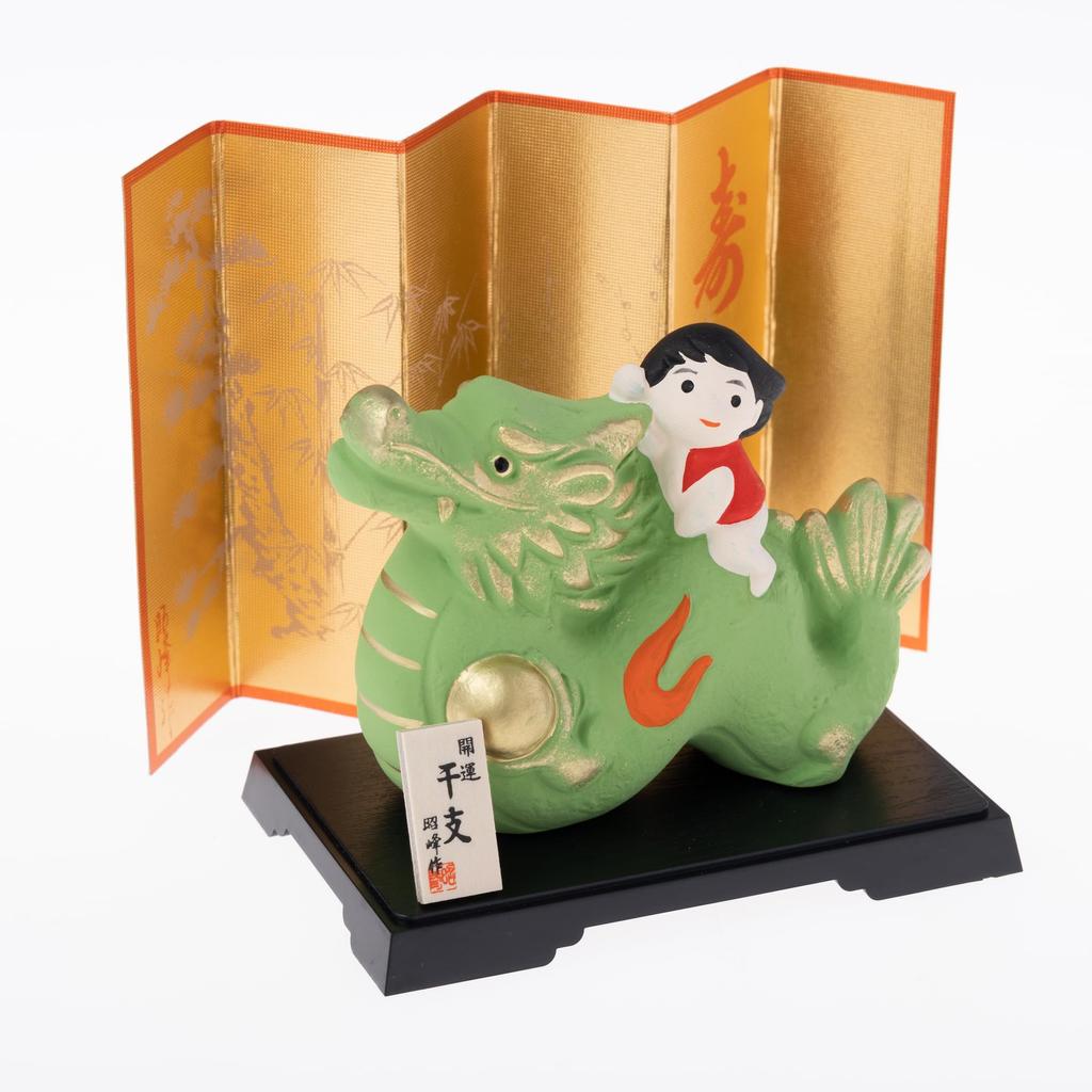 Seto Togeisha 2024 Zodiac Figurine Compact Dragon Dragon Tatsu New Year Decoration Good Luck Tatsunoko Taro Medium Shohogama S07