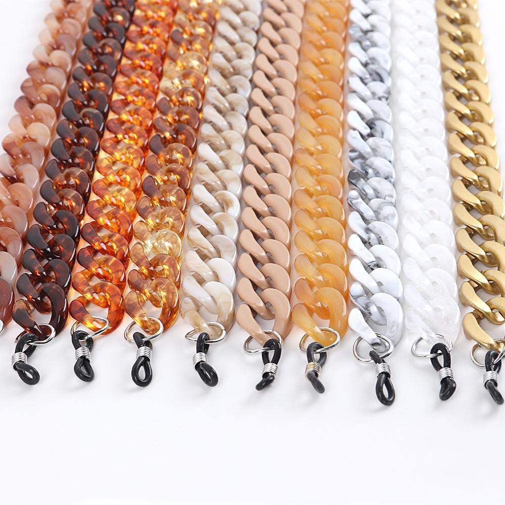 Acrylic Glasses Chains For Women Holder Cord Reading Sunglasses Chain Men Lanyard Eyeglasses Hanging Neck Chain Strap Rope Trend