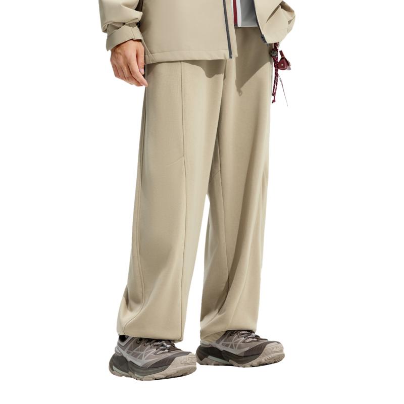 Li Ning CF Outdoor Tapered Lockerer Bund Schlankmachende Bananenhose Freizeithose Herrenhose Fleece-Mausbraun AKLV805-1