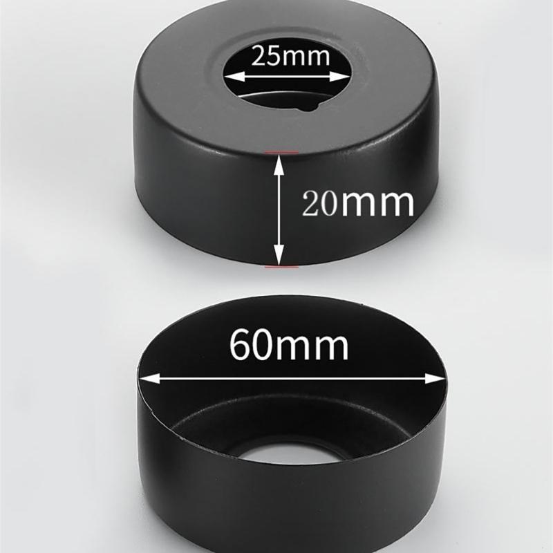 2Pcs Round Shower Faucet Cover Stainless Steel Faucet Decorative Cover Shower Raised Pipe Cover Easy to Install