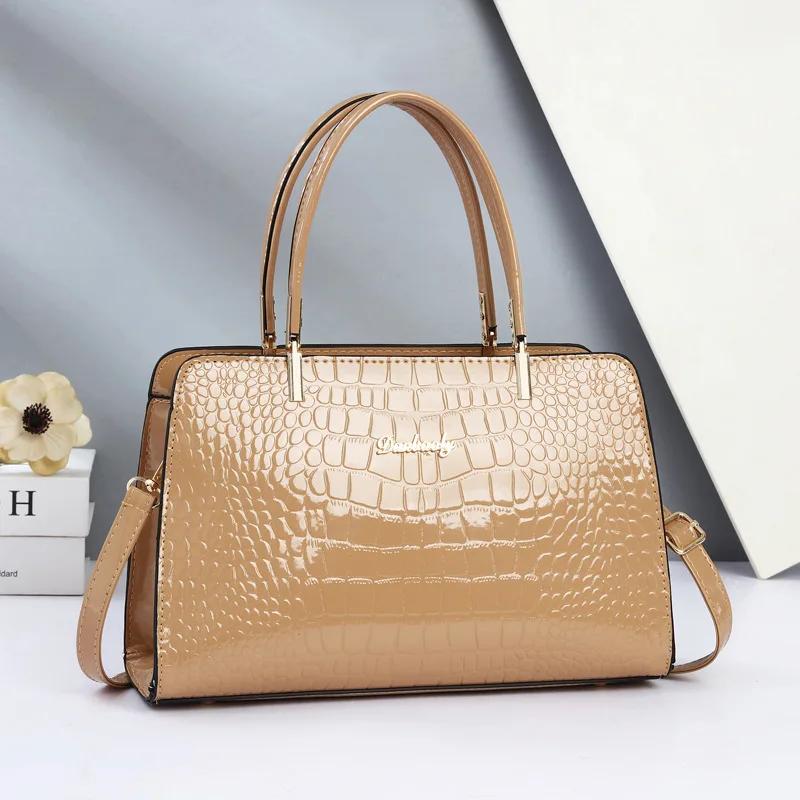 Women'S Handbag Classic Crocodile Pattern Shoulder Bag High-Quality Casual Crossbody Bag Fashionable and Versatile Women'S Bag