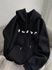 Tiny‑bear Men Hoodie Front Small Row‑panda‑figure Motif Graphic Pullover For Soft American Daily Casual Street Wear