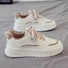 2025 Spring Women's White Breathable Versatile Sneakers - Casual Canvas with Soft Sole for Spring & Autumn