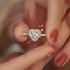 New Japanese and Korean Ring for Women, Moissanite Simple Love Ring for Women