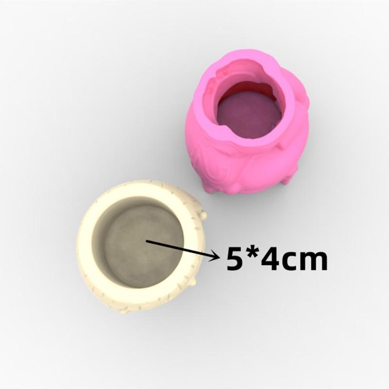 1/2Head-Planter Silicone Mold Face Flower Pot Concrete Mold Face Statue Planter Mold Face Flower Vase Epoxy Casting Mold