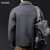 Men's American Style Heavyweight Wool Cashmere Jacket - Double-faced, Thickened, High-end, Plus Size Casual Outerwear for 2025.