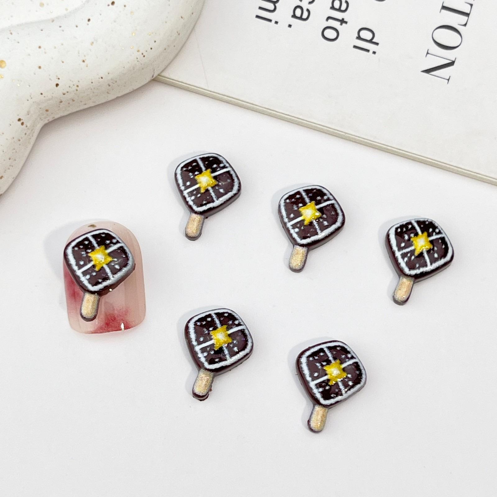 

50Pcs Mini Christmas chocolate cookies, crutches Nail Art Flat back Rhinestone DIY Manicures Appliques Accessories Crafts