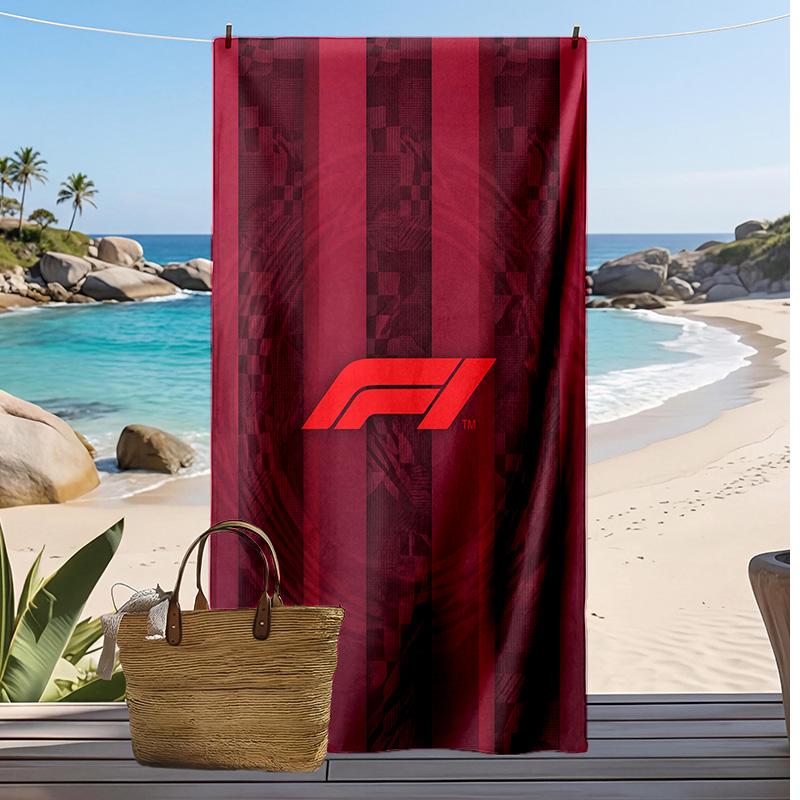 Asciugamano da Spiaggia Stampa F1 Morbido Portatile Asciugatura Rapida?Asciugamano Asciutto Per Piscina Vacanza Estiva Sport all'Aperto