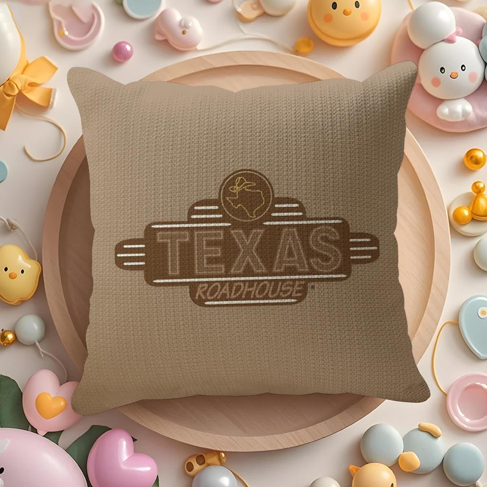 

Road Trip Restaurant Travel Tips TTexas Roadhouse Pillow Case Sofa Living Room Bedroom Headboard Backrest Cushion 30X30cm