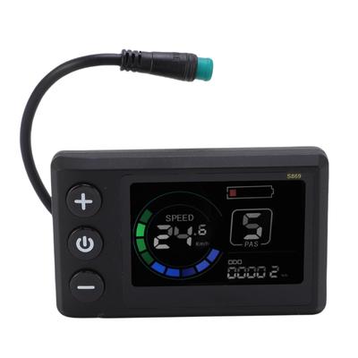 S869 Electric Scooter LCD Display Panel with Splashproof Connector Cycling LCD Control Panel
