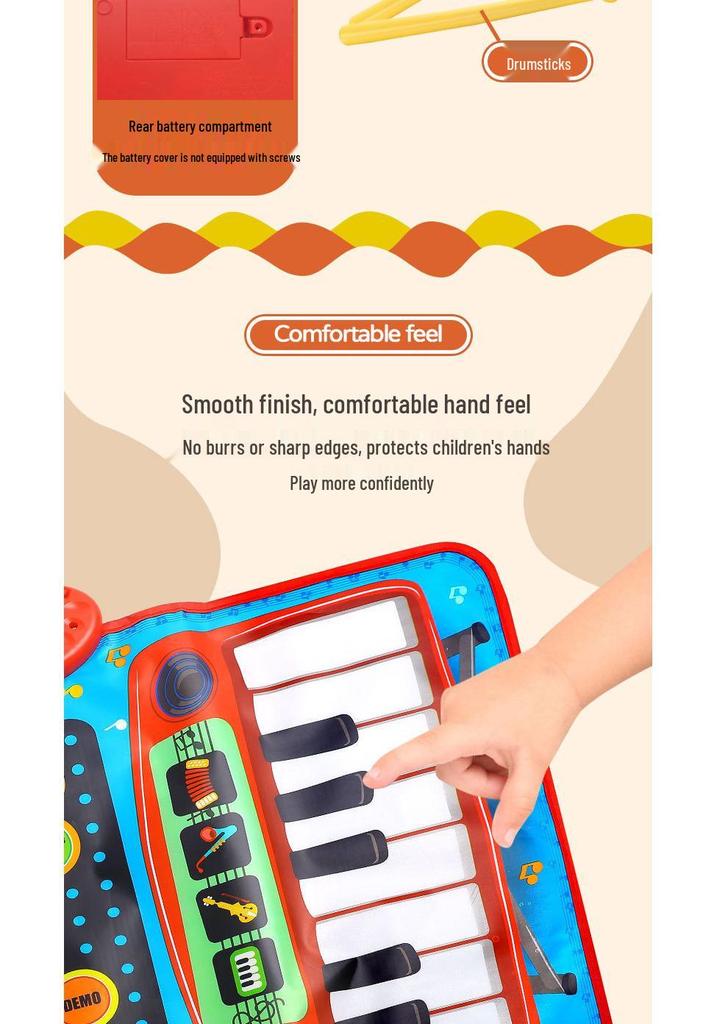 Foot-Pedal Piano Mat: Children's Music & Dance Game for Early Education & Parent-Child Fun