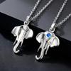 Fashion Unique Design Elephant Pendants Necklace Silver Color Stainless Steel Charm Necklace for Men Punk Chic Jewelry Gifts