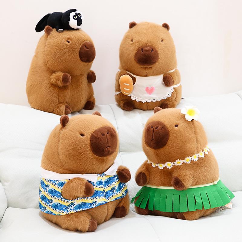 Capybara Plush Toy Stuffed Animal Soft Pp Cotton Filling Pillow Gift For Kids