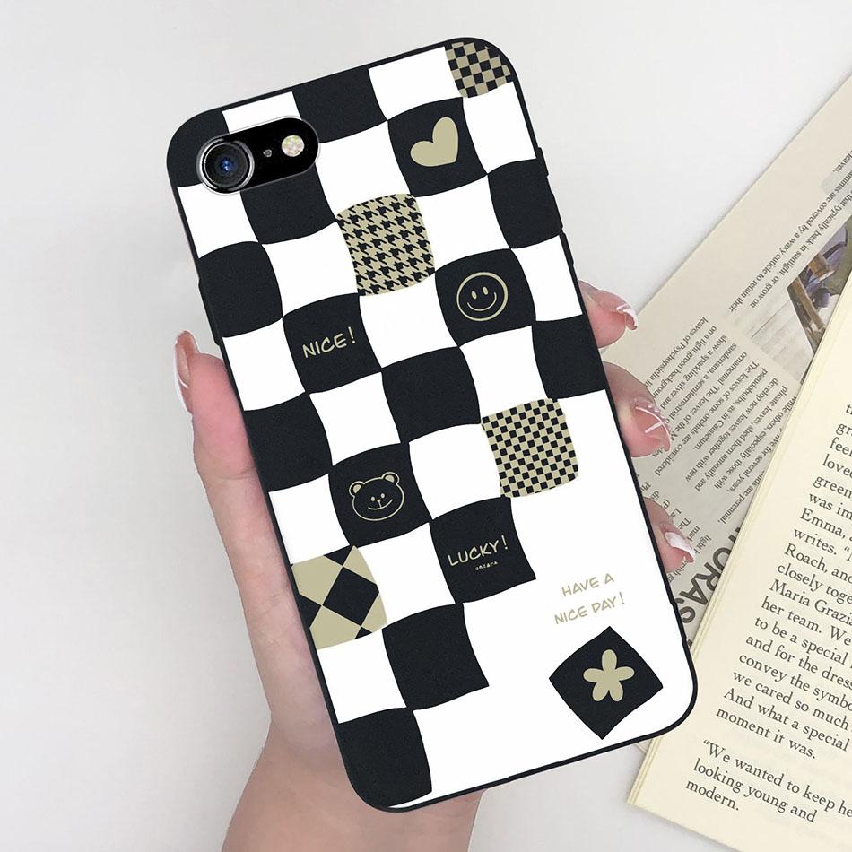 For Apple iPhone 7 8 Plus Back Cover Fashion Pattern Soft Silicone Anti Slip Phone Case For iPhone 7plus 8plus Funda Capa Shell