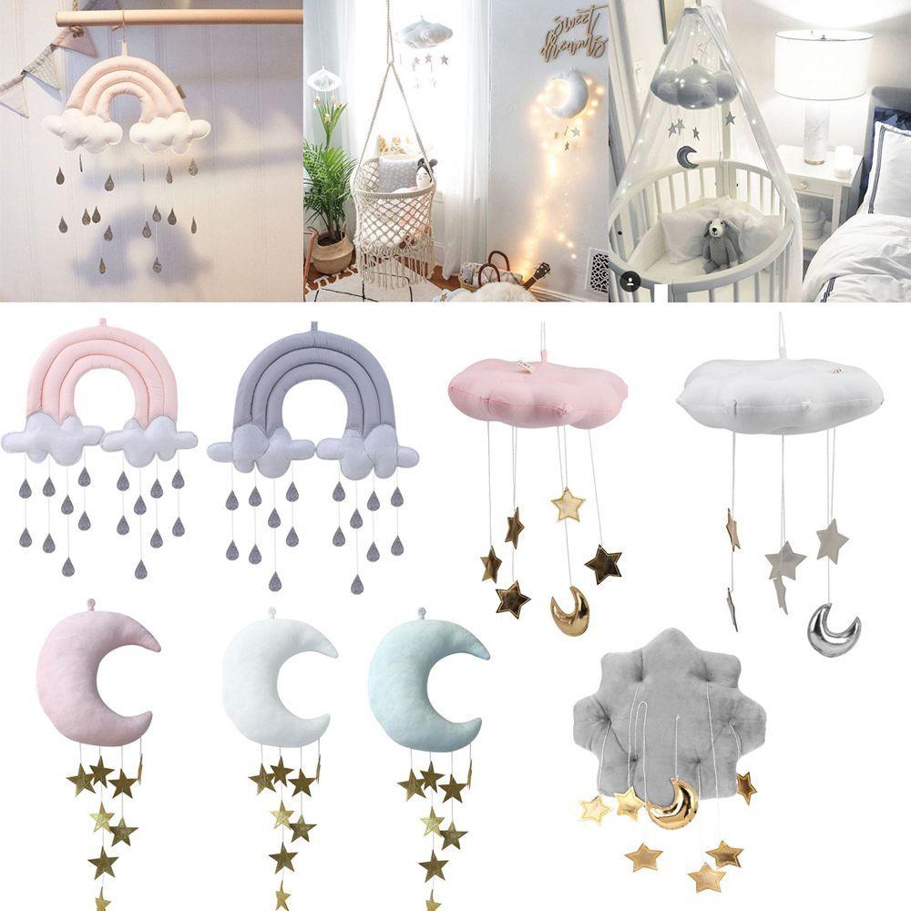 Kids Room Decor Wind Chimes Moon Doll Crib Hanging Toys Cloud Wall Ornaments Kids Room Decor Wind Chimes Moon Doll Crib Hanging Toys Cloud Wall Ornaments