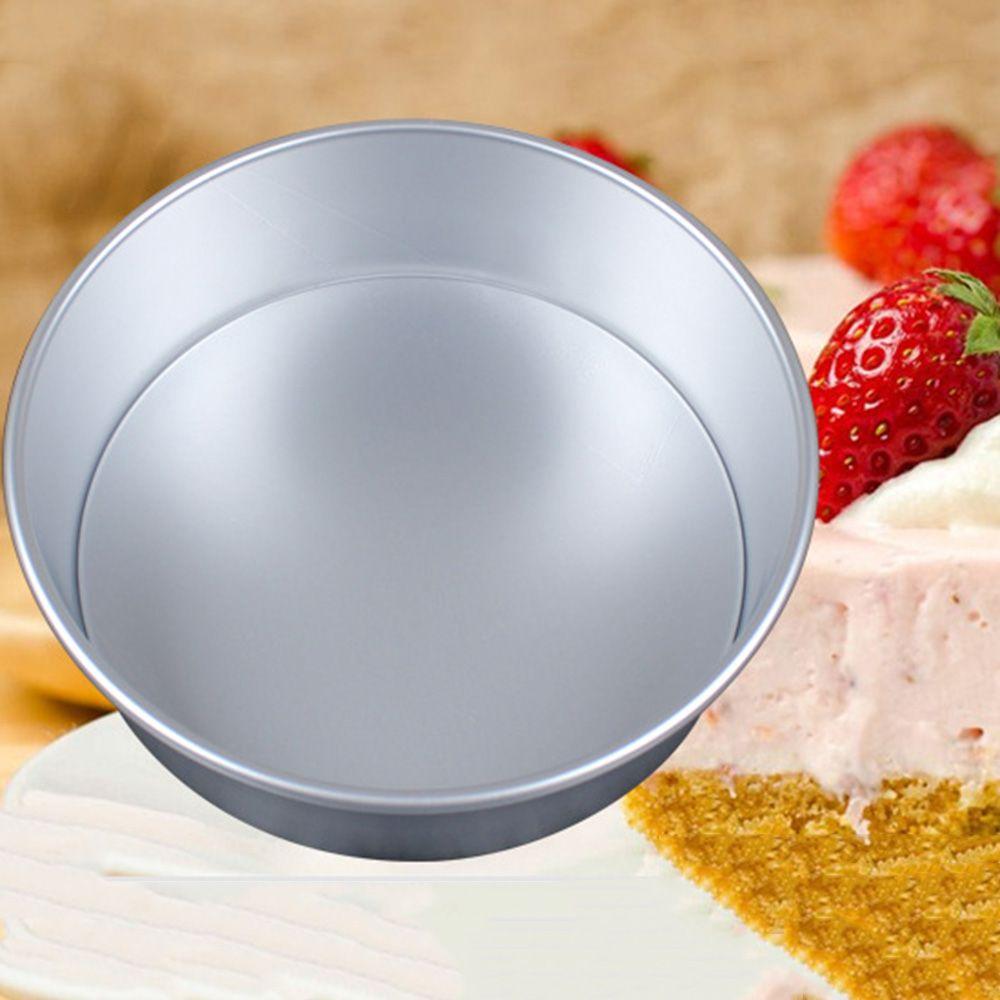 4/6inch Bakeware Dish Round Pattern Aluminum Alloy Die Pudding Mold Removable Bottom Cake Pan