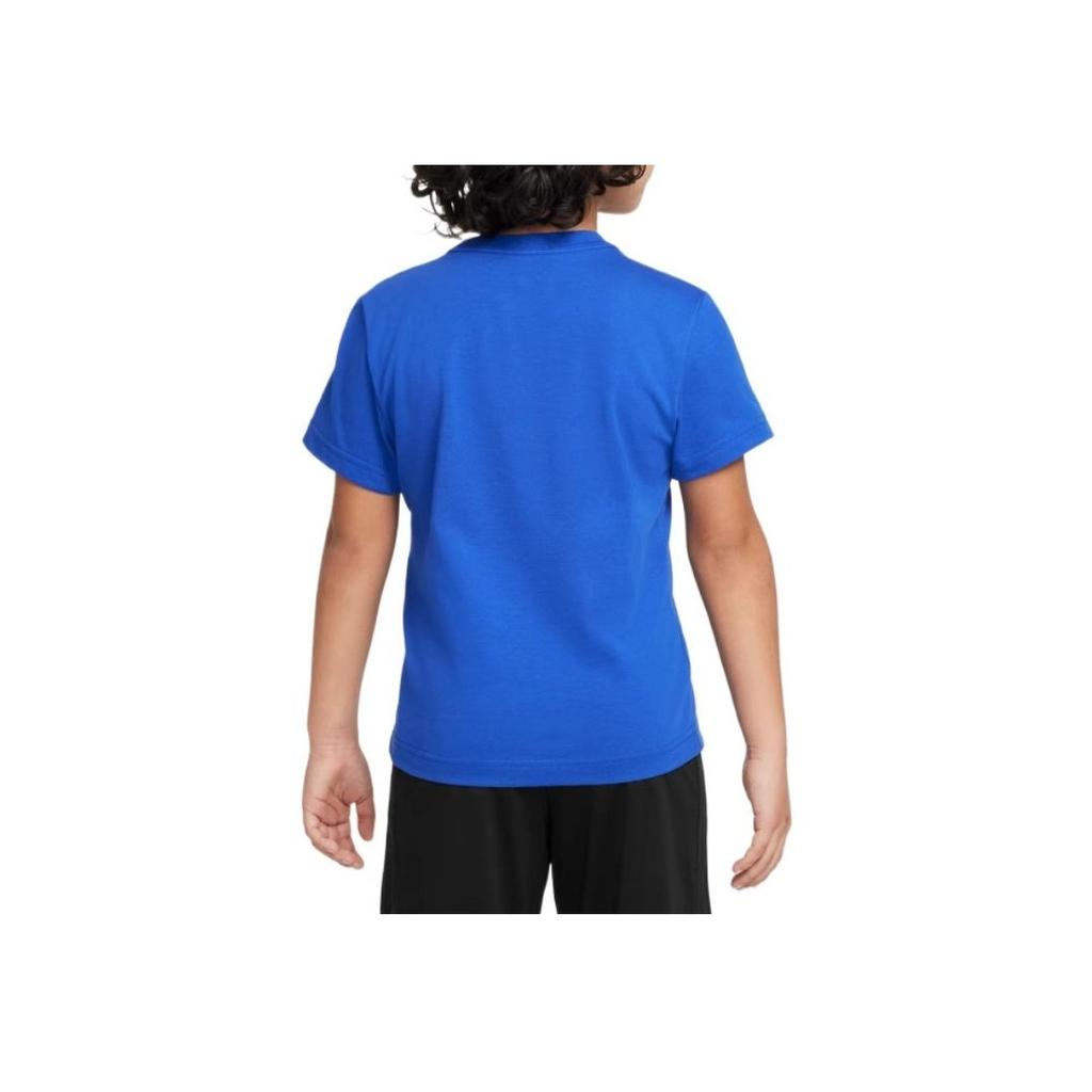 Nike Swoosh T-Shirt Soft Comfortable Simple Versatile Short Sleeve Kids Tops Game-Royal II3037-480
