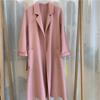 M Family Water Ripple High-End Women's Double-Sided Cashmere Coat