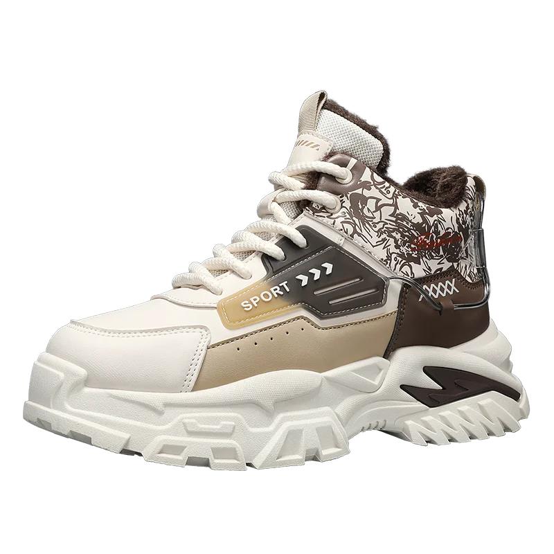 Winter Boots for Men Snow Loafers Wear-resistant Add Velvet Sports and Leisure Men's Sneakers Shoes for Men Ankle Boots New