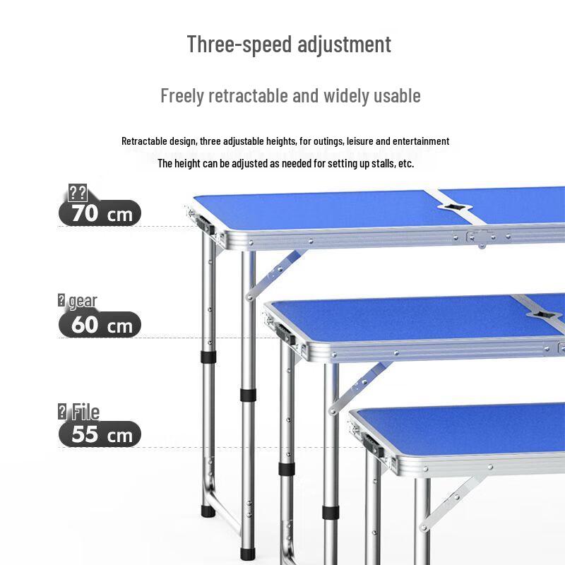 Outdoor Folding Table with Stools and Umbrella Hole