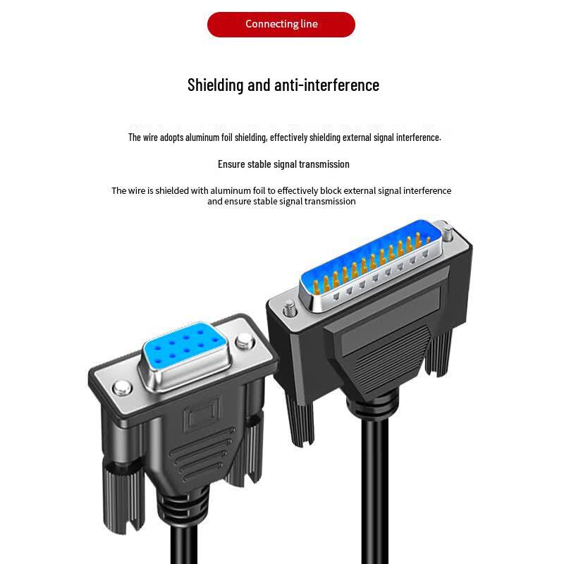 DB9 Male To DB25 Female Serial Data Cable
