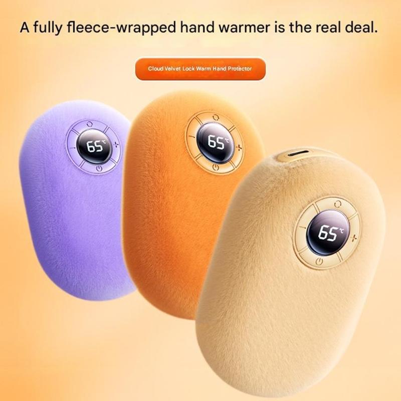 Portable Cordless USB Electric Hand Warmer Fast Heating Plush Shell Heating Pad For Camping Winter Activities