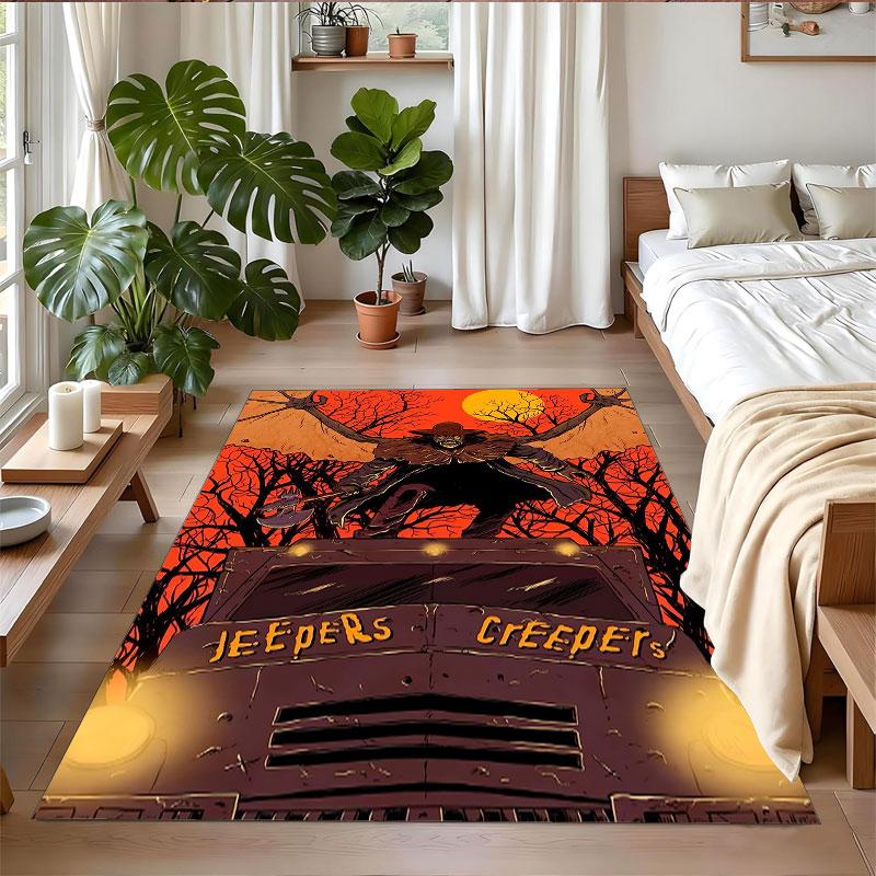 Crystal Velvet Rug Soft Non Slip Indoor Floor Mat Home DecorJeepers Creepers The Creeper