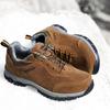 Men's Hiking Shoes Suede Leather Shoes for Men Outdoor Walking Footwear Climbing Hunting Male Sneakers New Ankle Boots Size 49