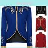 Luxurious Men Palace Prince Gold Embroidery Blazer Slim Fit Jacket For Halloween Fun