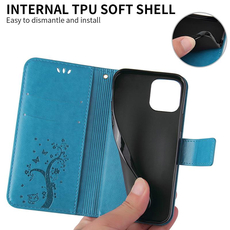 Applicable To Apple Flip iPhone 13 Pro Magnetic Embossing, Mobile Phone Case Samsung A13 Xiaomi, Mobile Phone Case