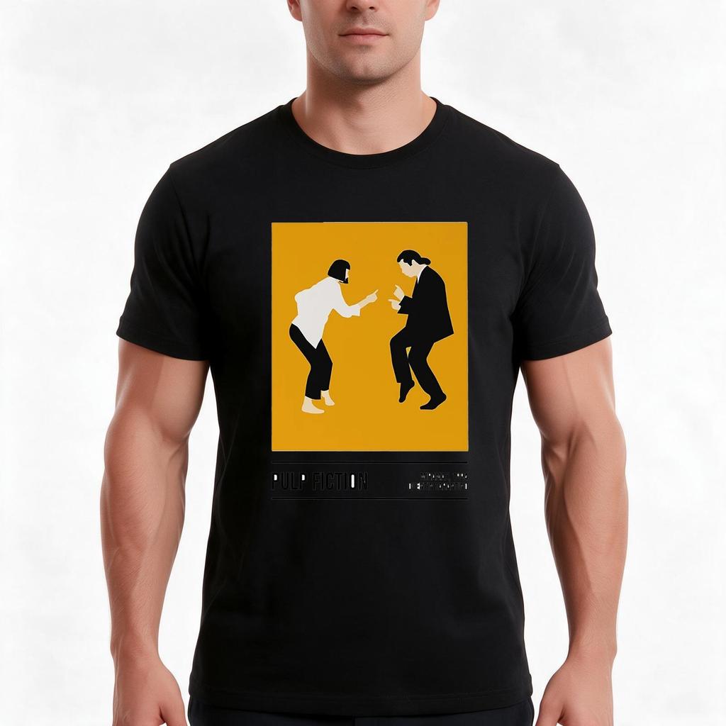 Quentin Tarrantino Dance Tshirt Summer Casual Cotton Tee Oversized Streetwear Tops Vintage Graphic Print Unisex Unisex Unisex