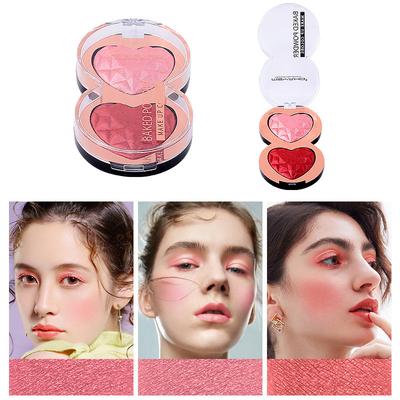 Paleta de sombras de ojos Sweet Eyes de dos colores, rubor, resaltador y relieve, duradera, resistente al agua, maquillaje natural.