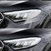 For Mercedes Benz GLA/GLB/GLC/GLK/GLE/GLS Pre-Cut TPU Headlight PPF Smoke Black High Gloss Anti-Scratch Protective Vinyl Wrap