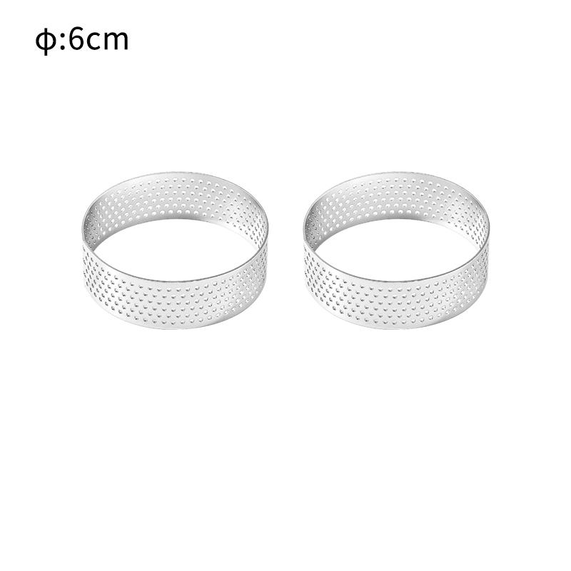 

Перфорированное круглое кольцо для тарталеток из нержавеющей стали для фруктовых пирогов, формочки для выпечки, десертов, тортов, муссов, кухонные принадлежности
