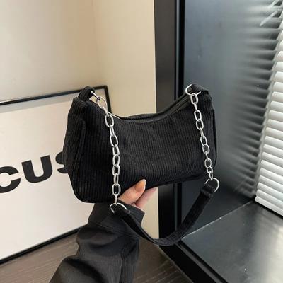 Velvet Feminine Shoulder Bag Casual Chain Bag Feminine Personality Korean Version Fashionable
