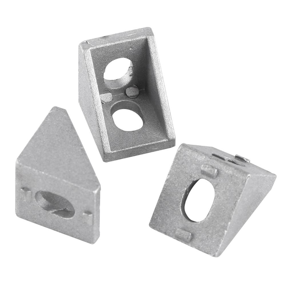 10pcs Aluminum Alloy L Shape Corner Bracket Right Angle Brace Fastener 20x20mm