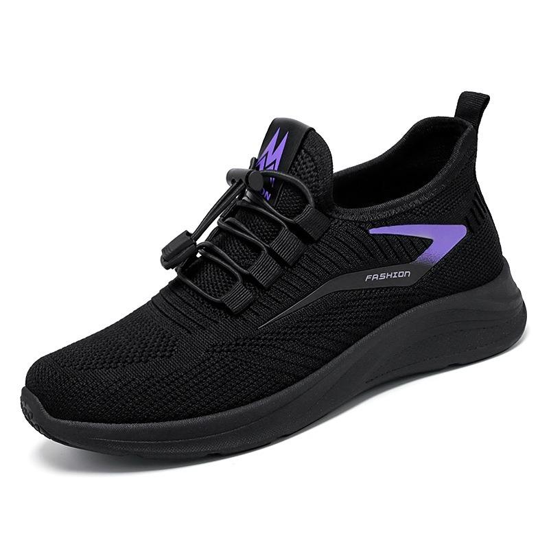 Women's Breathable Mesh Casual Sports Shoes, Solid Color Versatile Leisure Footwear.