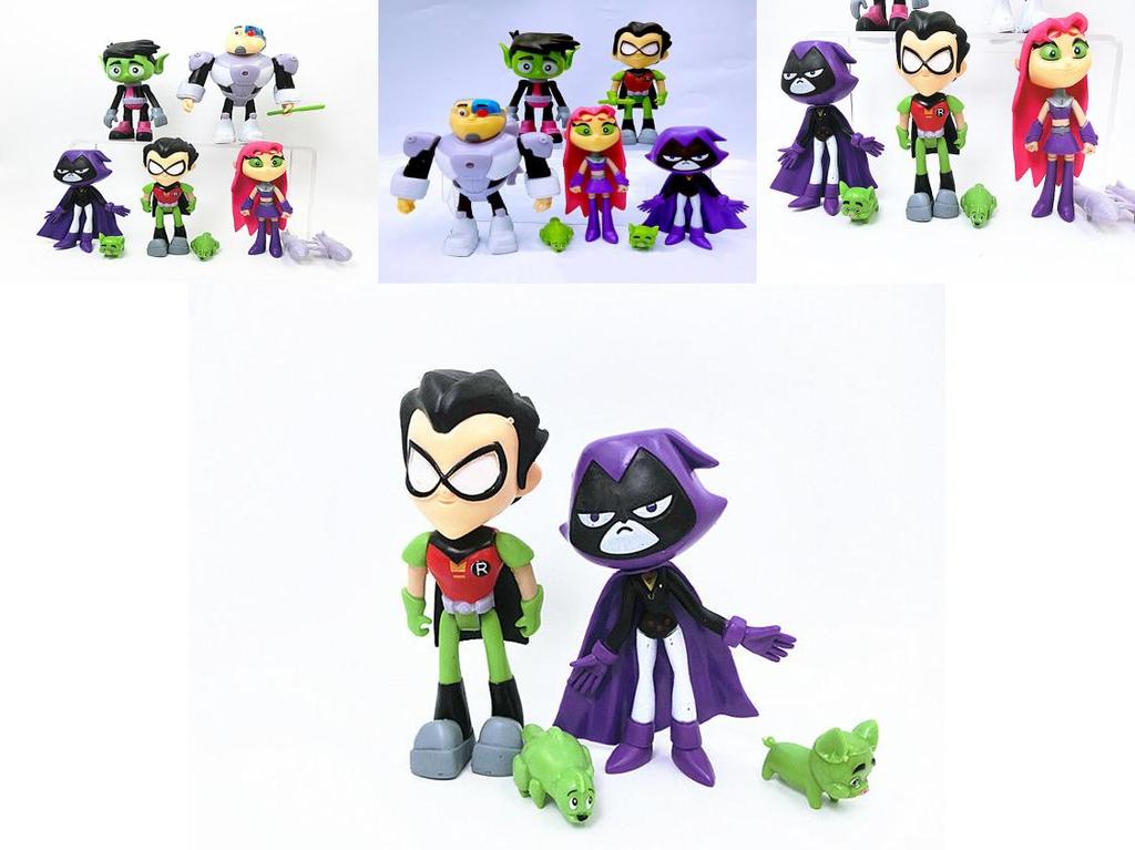 Teen Titans Go To The Movies Robin Cyborg Beast Boy Raven Action Figures 7pcs Set With Premium Quality Craftsmanship