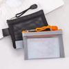 Zipper Credit Card ID Bag Lipstick Pouch Data Line Key Earphone Organizer Mini Clear Nylon Mesh Zipper Coin Purse Cute Wallet