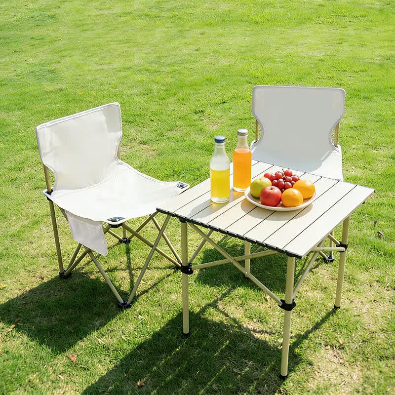 Seashore Folding Roll-Up Camping Table & Chair Set